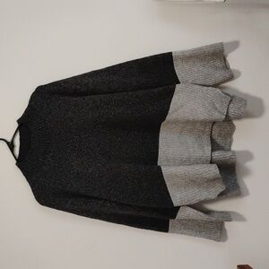 Michael Kors | Grey Colorblock Knit Mock Neck Sweater | Women's XL | NWOT